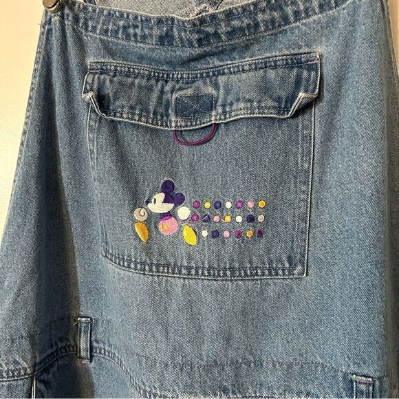 The Disney Store Vintage Mickey Mouse Light Blue Overalls - Picture 2 of 5